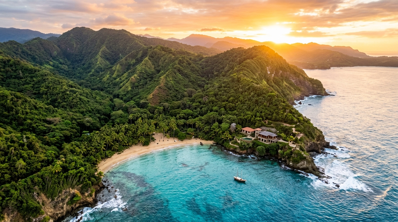 Puerto Rico Coastal Mountain & Azure Ocean Sanctuary